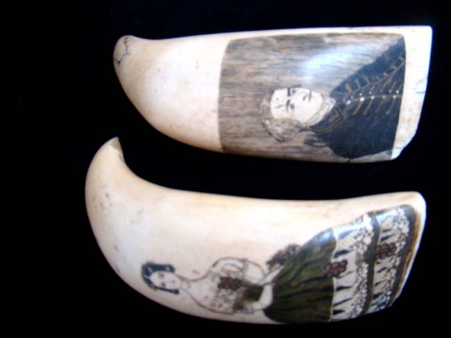 Possibly the Most Beautiful pair of 19th century American Whale's Teeth on the Market Today!! — image 2